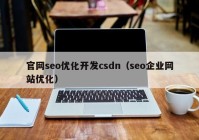 官网seo优化开发csdn（seo企业网站优化）